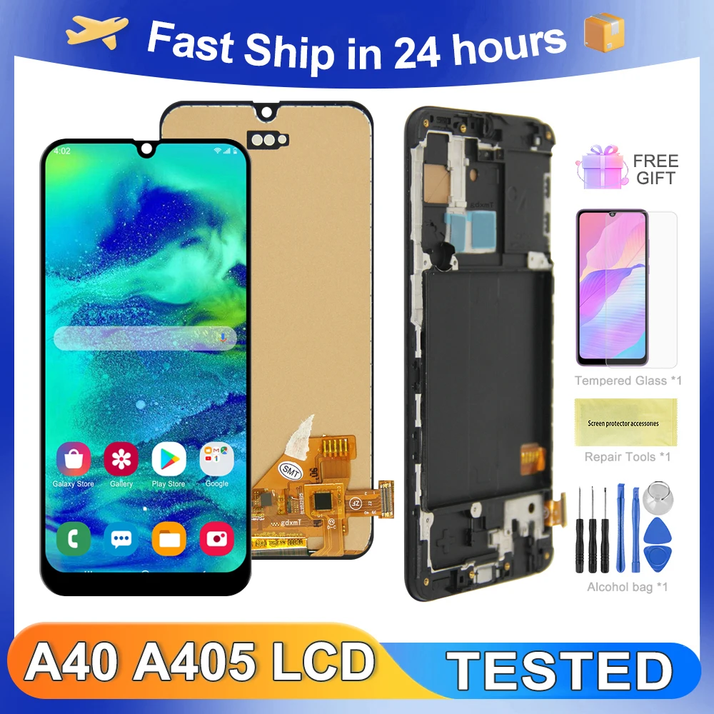 ЖК-дисплей 5,9 'для Samsung A405F A405 A405FM A405S, дисплей с сенсорным экраном и дигитайзером в сборе, замена