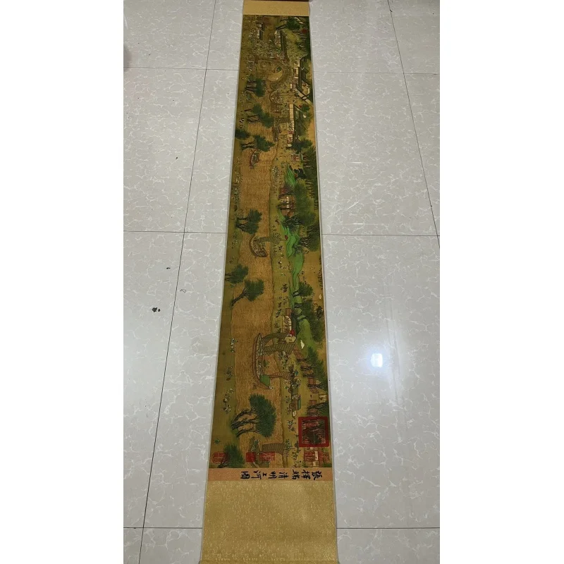 Antique Celebrity Calligraphy and Painting Northern Song Dynasty Zhang Xuanduan Qingming Shanghe Picture Long Scroll Painting Sc 3