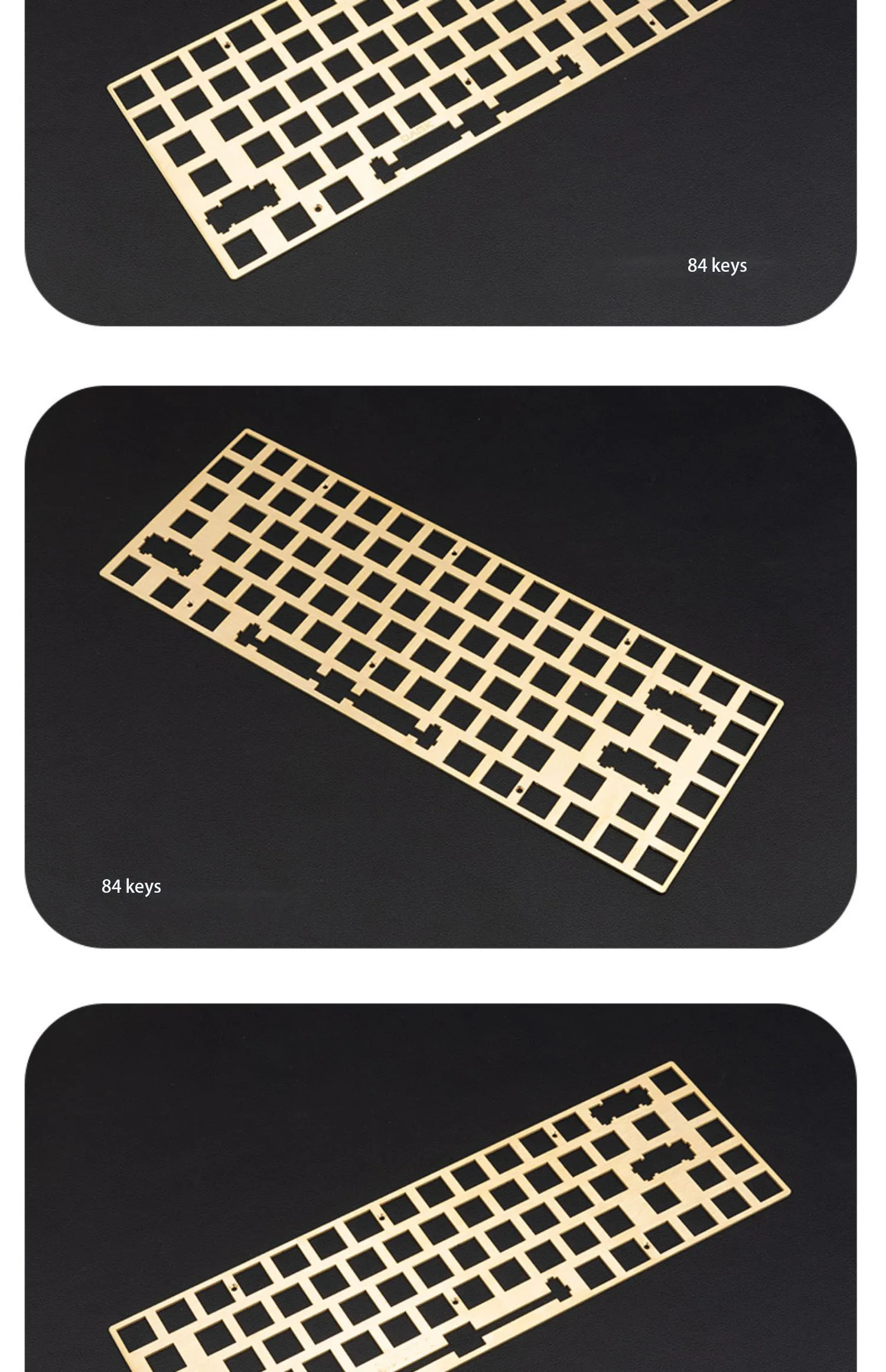 placa de posicionamento de bronze chave chave chave personalizado diy layout teclado mecânico