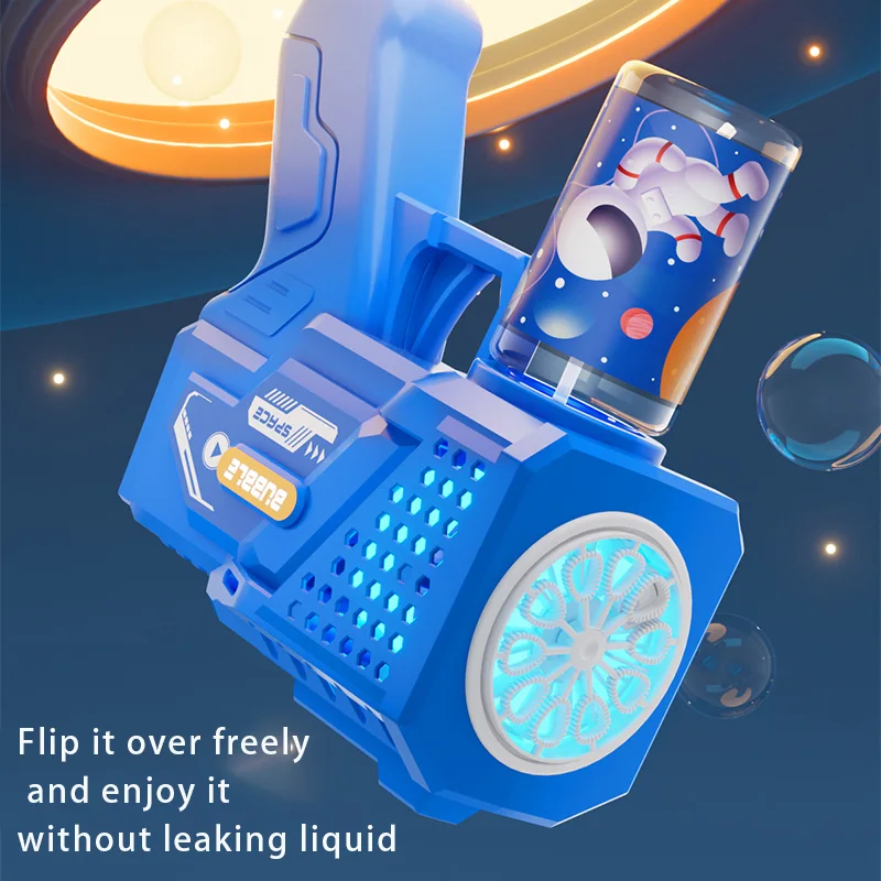 Children's Handheld Automatic Porous Space Bubble Gun Outdoor Entertainment Toy [Without Bubble Water] 5