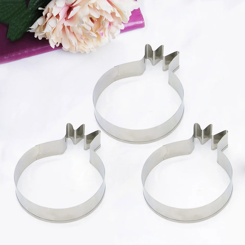 Set Di 3 Stampini Per Biscotti A Forma Di Garofano - Acciaio Inossidabile, Per Pasta Di Zucchero E Fondant, Dimensioni 3.3-6 Cm