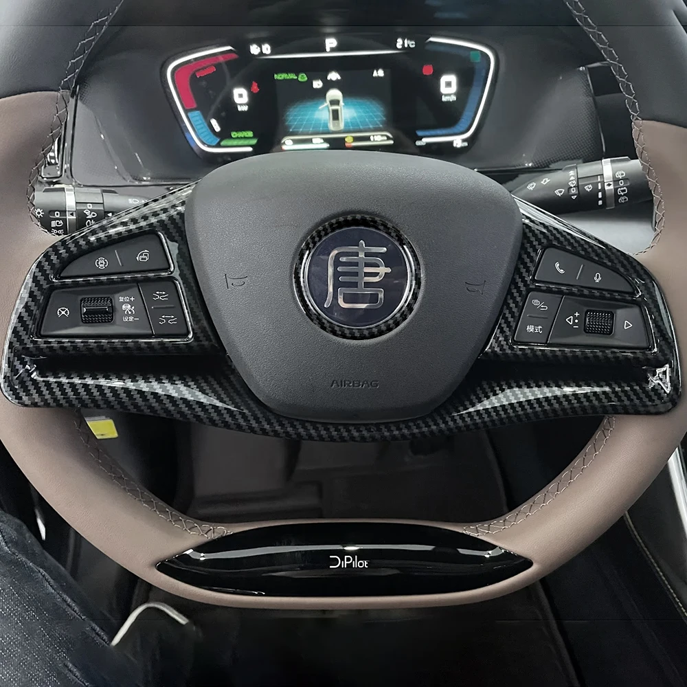 

2021-2023 For BYD TAN TANG Steering Wheel Moulding Trim Carbon Fiber Styling