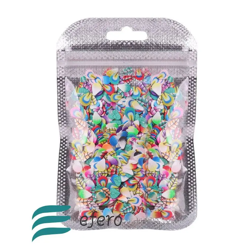 Красочные ногти, крошечный цветок, фруктовые ломтики, наклейка, полимерная глина, дизайн, женское украшение для ногтей, аксессуары для маникюра