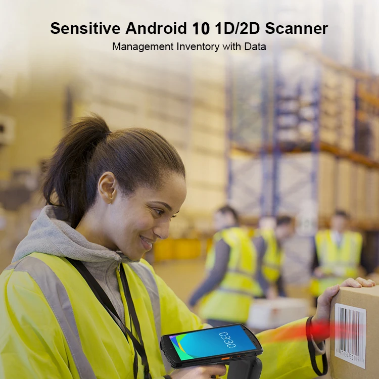 Thcan 13.65 NFC 기능 860-960MHz 모바일 무선 안드로이드 10.0 산업용 PDA UHF RFID 리더 핸드헬드