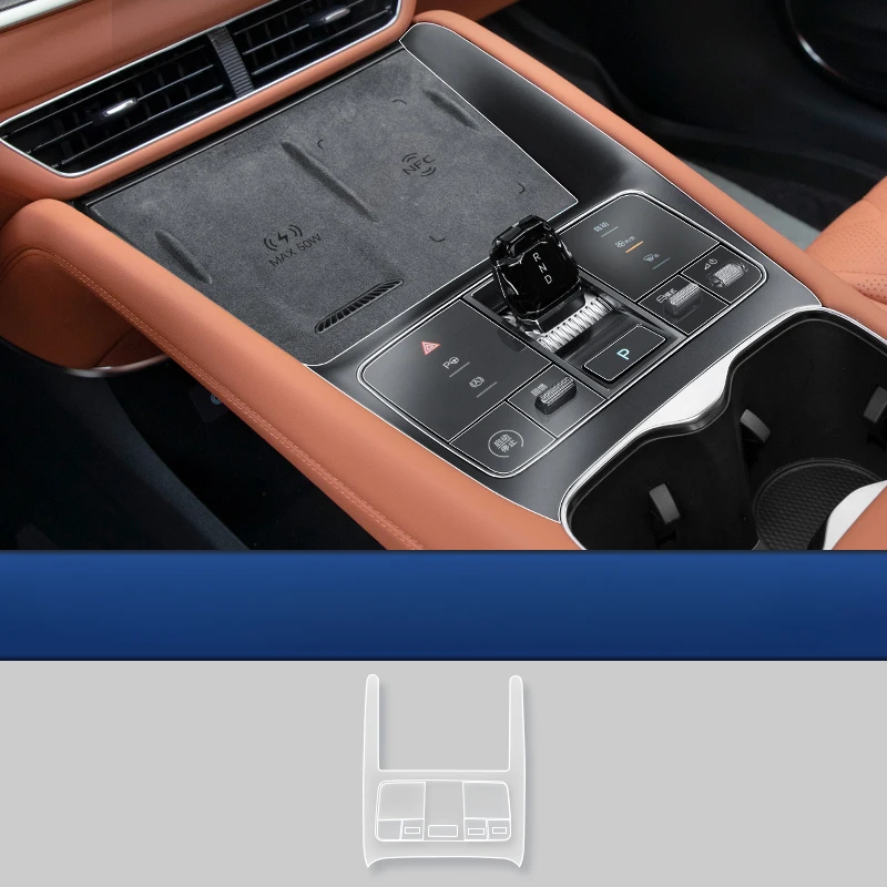 For BYD Sealion 7 Central Control Gear Button Protection Sticker Modified Transparent Protective Film Car Interior Accessories