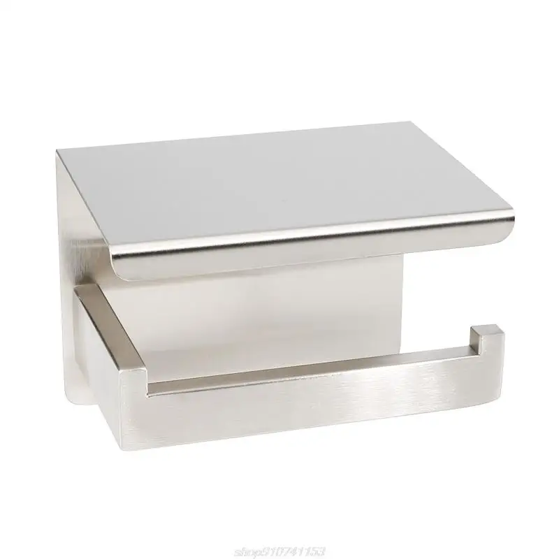 Multifunctional Wall-mount Tissue Holder with Tray Stainless Steel Toilet Paper Dispenser Without Drilling JY29 22 paper towel holder toilet paper holder toilet paper rack toilet roll holder paper towel rack tissue holder