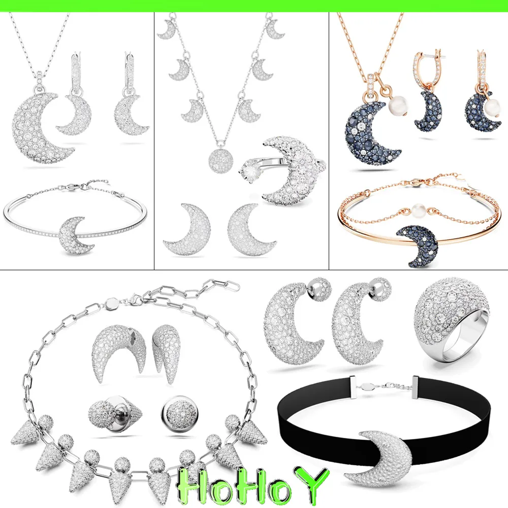 

Luna 2024 New Women's Jewelry Set Necklace Earrings Bracelet Ring High Quality Crystal Charm Gift Wholesale