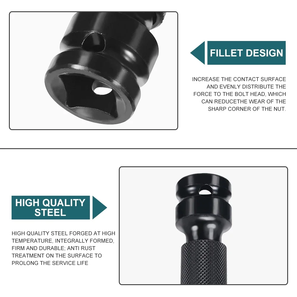 Socket Adapter Universal Wrench Adapter 1/2 Inch Square to 1/4 Inch Hex Ratchet Socket Converter 2025