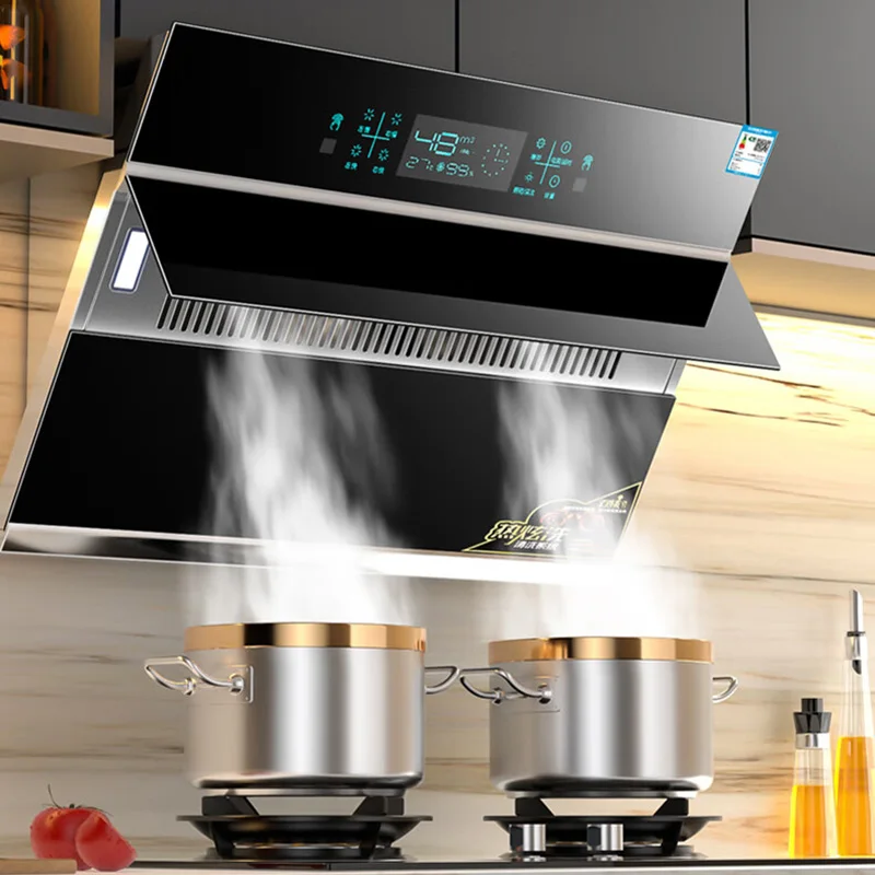 Kitchen 900mm Range Hood Smart Smoke Extractor Hood Cooker Chimney Exhaust Range For Kitchen
