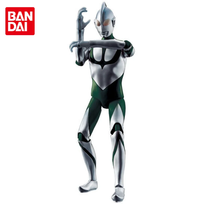 

14CM Bandai Original Green Ultra Man Soft Glue Dolls Anime Action Figure Collectible Model Toys Gifts for Children