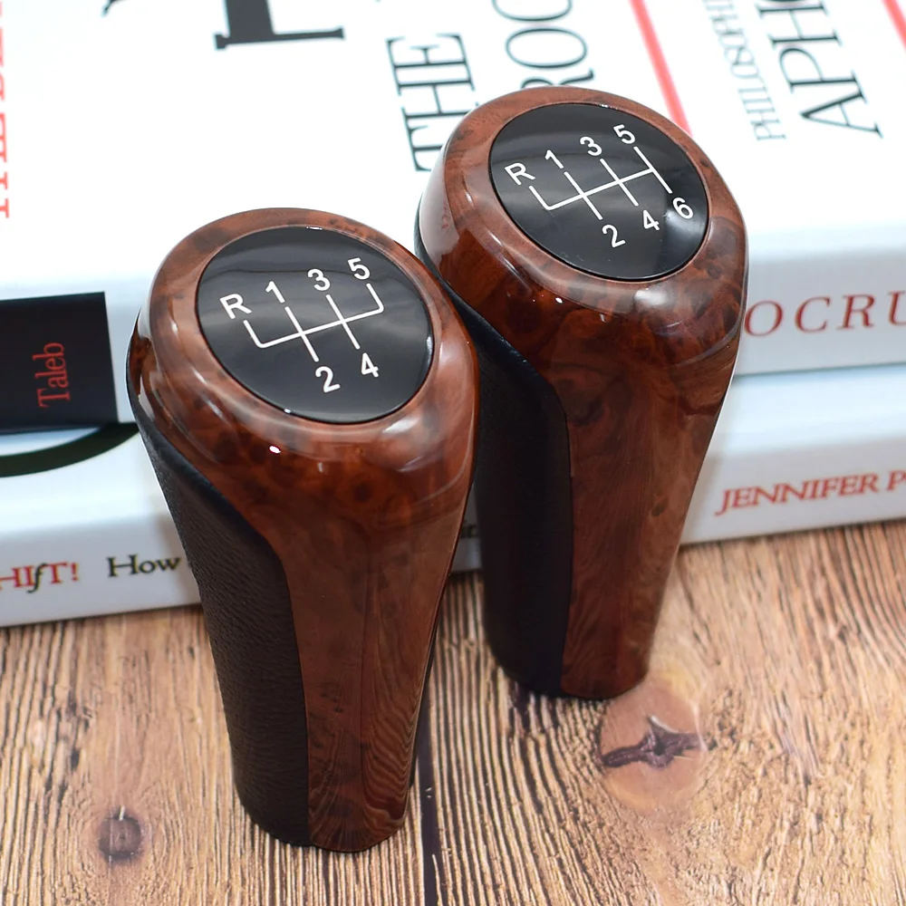 Premium Leather Gear Stick Shift Knob - 5/6 Speed