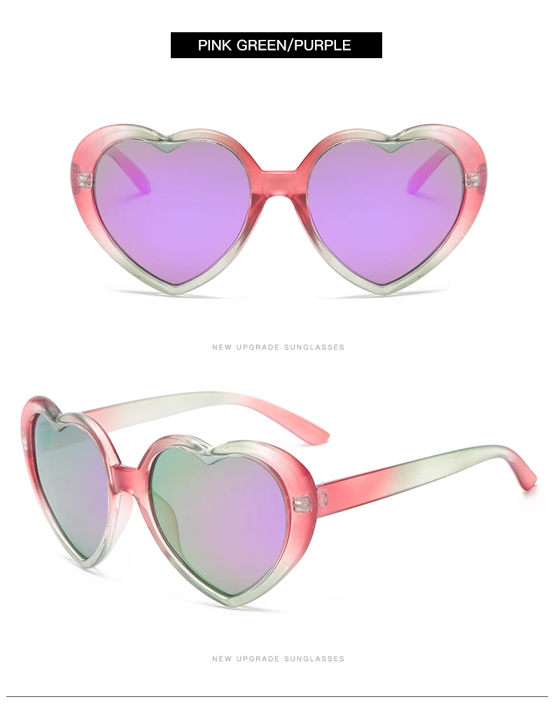 Radfahren Mode Polarisierte Fantasy Gradient Sonnenbrille Beliebte Pfirsich Herz Brillen Anti UV Sonnenbrille Bunte Regenbogen Design – Detail 11