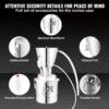 VEVOR 70L Water Alcohol Distiller, Home Distillery Kit W/304 Stainless Steel Tube & Circulating Pump & Exhaust Port,DIY Whiskey 6