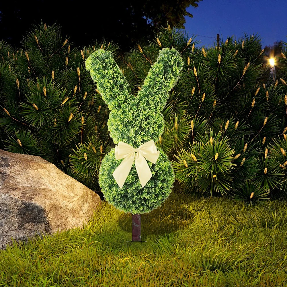 Artificial Bunny Topiary Tree for Easter Outdoor Decor