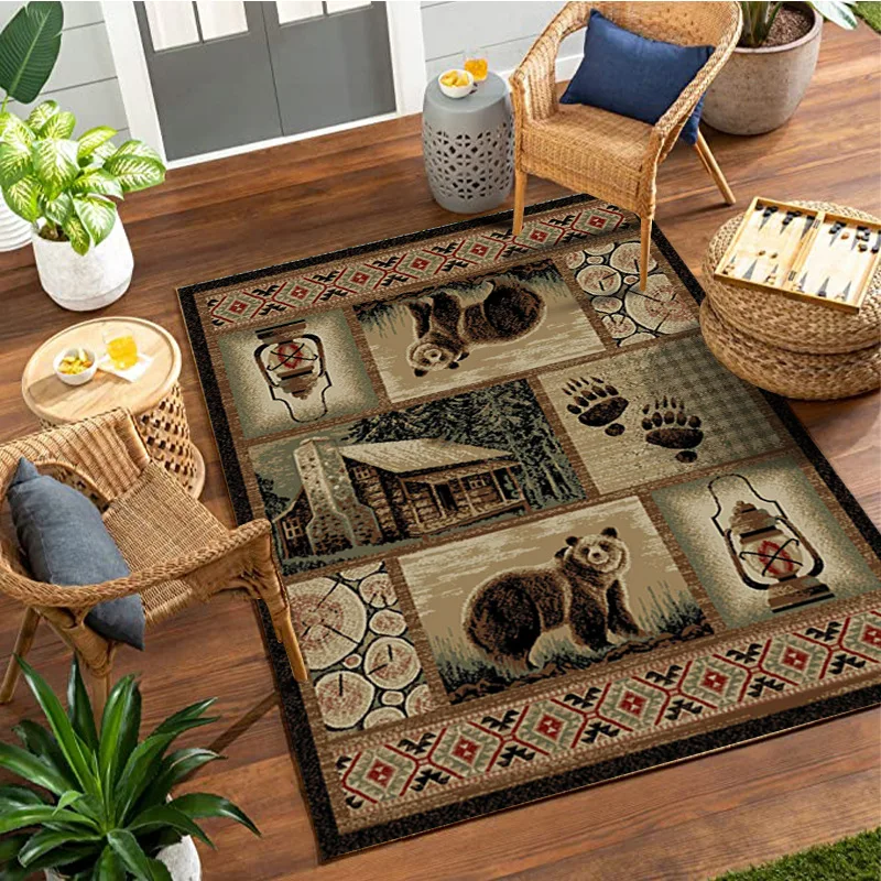 

Carpets Persian Vintage Carpet for Living Room Bedroom Mat Non-Slip Area Rugs Absorbent Boho Morocco Ethnic Retro Carpet tapis