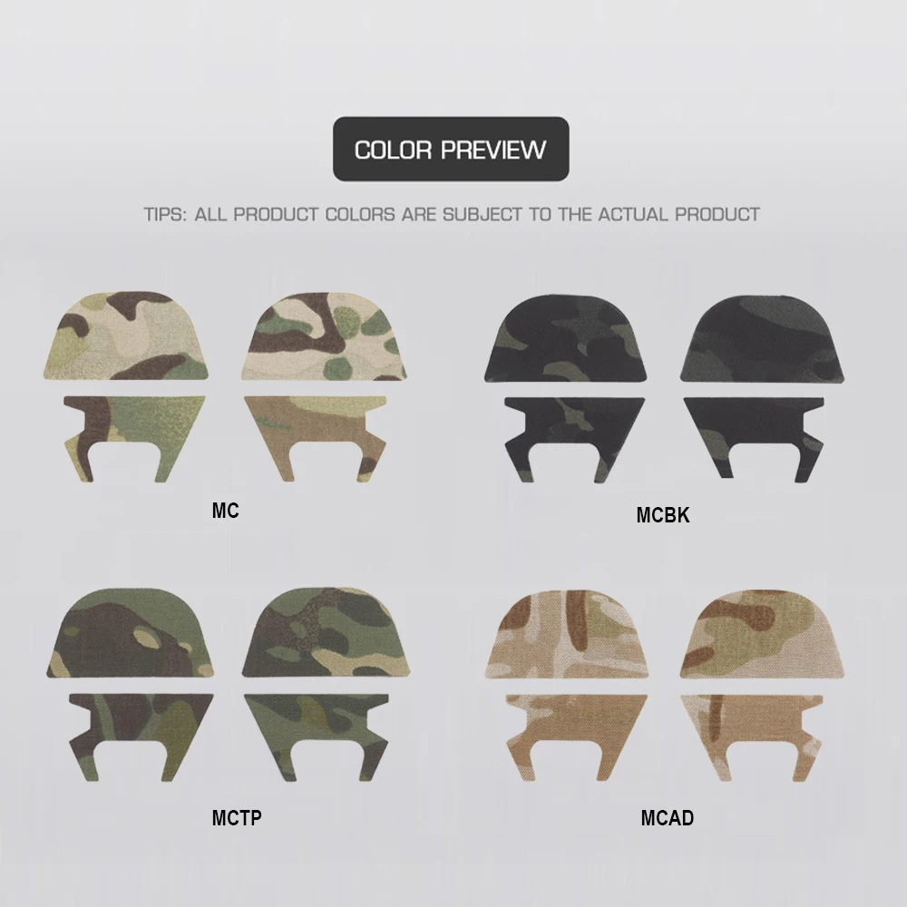 Tactical Headset Sticker Camouflage Magic Patch for GEN 6 AMP Style Shooting Anti Noise Headphone Hearing Protection Earmuffs