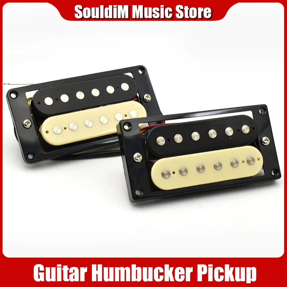 

Electric Guitar Pickup Humbucker Double Coil LP Electric Guitar Pickups 50/52mm Neck Bridge Pickup with Installing Frame