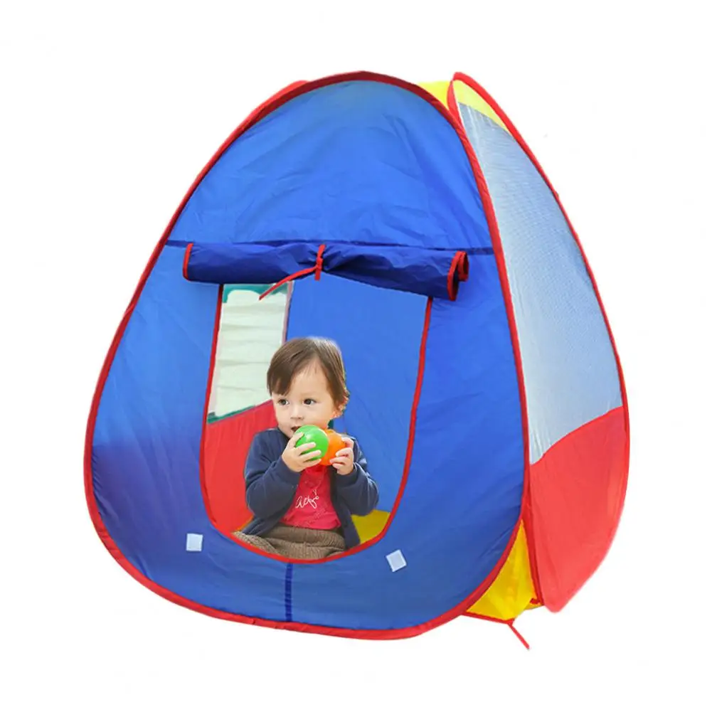 Portable Playhouse Foldable Kids Castle Play Tent Toy for Girls Boys Indoor Outdoor Fun Gift with Mesh Windows Safe for Ages 6