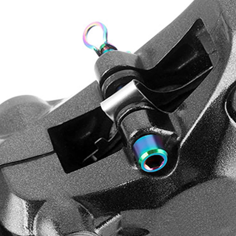 Description Picture 4 of itemBicycle Hydraulic Disc Brake Pad Bolts Circlip Retainer Pin Lightweight Titanium Alloy Cycling Bike Accessories