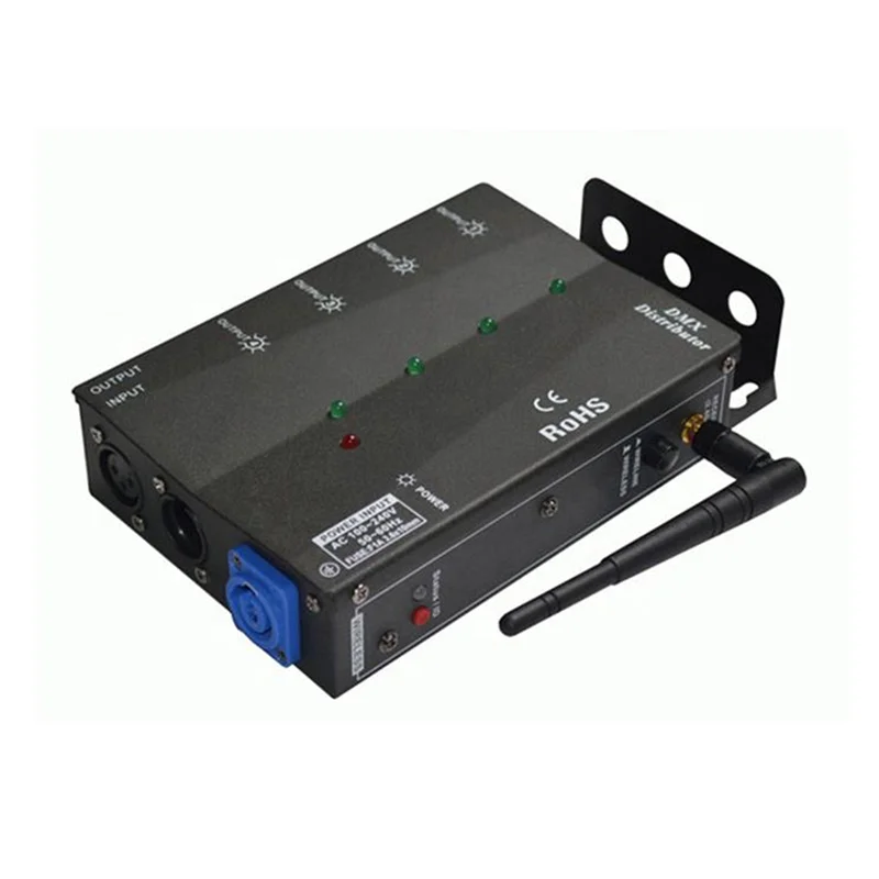 B48A 4채널 무선 분리형 DMX512 스플리터 디스트리뷰터 DMX512/1990 신호 데이터 1입력 4출력 측면 설치형
