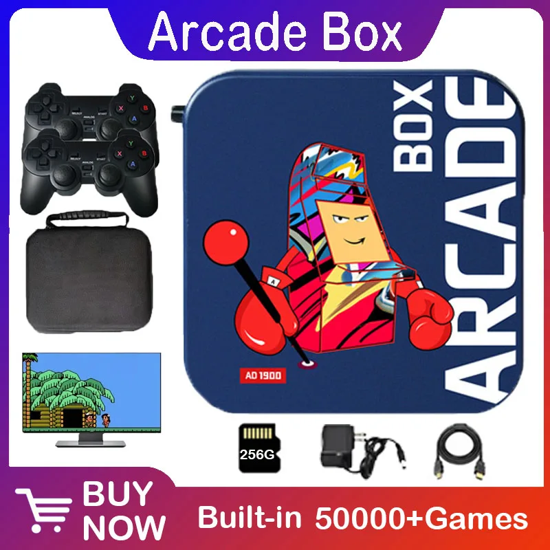 

Arcade Box Game Console 256GBGame Box Classic Retro Video 4K HD TV Projector Monitor50000+ Games Super Console for PS1/N64/DC