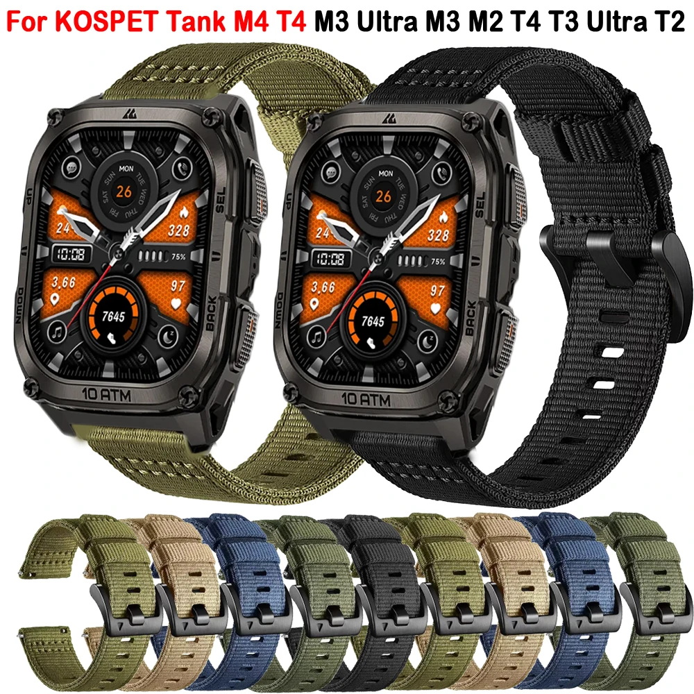 22mm Nylon Wristband - Durable Strap for Men’s Smartwatch Accessories