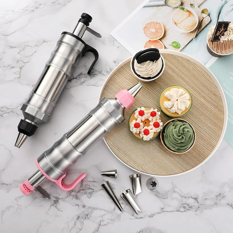 StainlessSteelCakeDecoratingGunIcingDecorationGunSetDessert