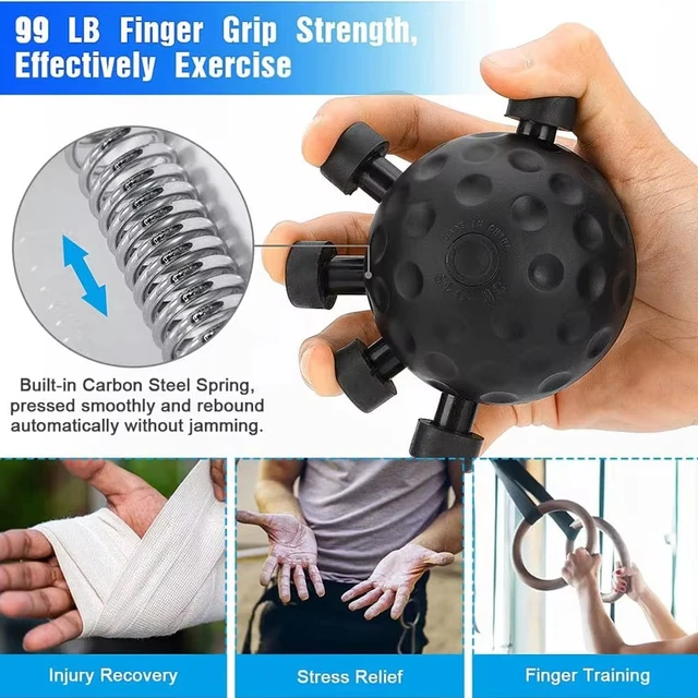 Five-Finger Trainer with Grip Ball,Finger Rehabilitation Device,Hand Strength Training, Wrist Gripper, Portable Finger Exerciser 2