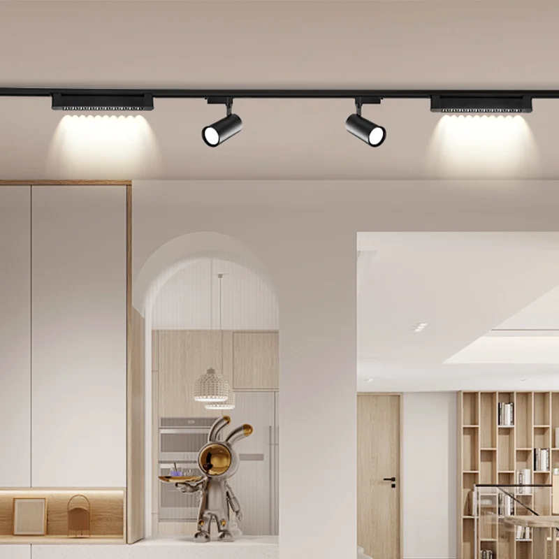 Enhanced LED Track Lighting Fixture for Living Room, Store, or Kitchen Ceiling