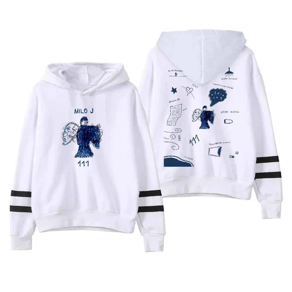 

Milo J Singer Hoodie 111 Album Merch Pocketless Parallel Bars Sleeve Sweatshirts Women Men Tracksuits Fashion Hip Hop Streetwear