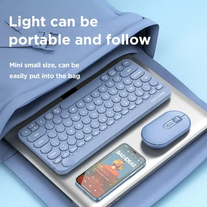 Kit Combo Teclado e Mouse sem Fio Bluetooth 2.4g 78 Teclas para Macbook Laptop Tablet Ipad pc Gamer Teclado Gaming Silencioso - Imagem 6