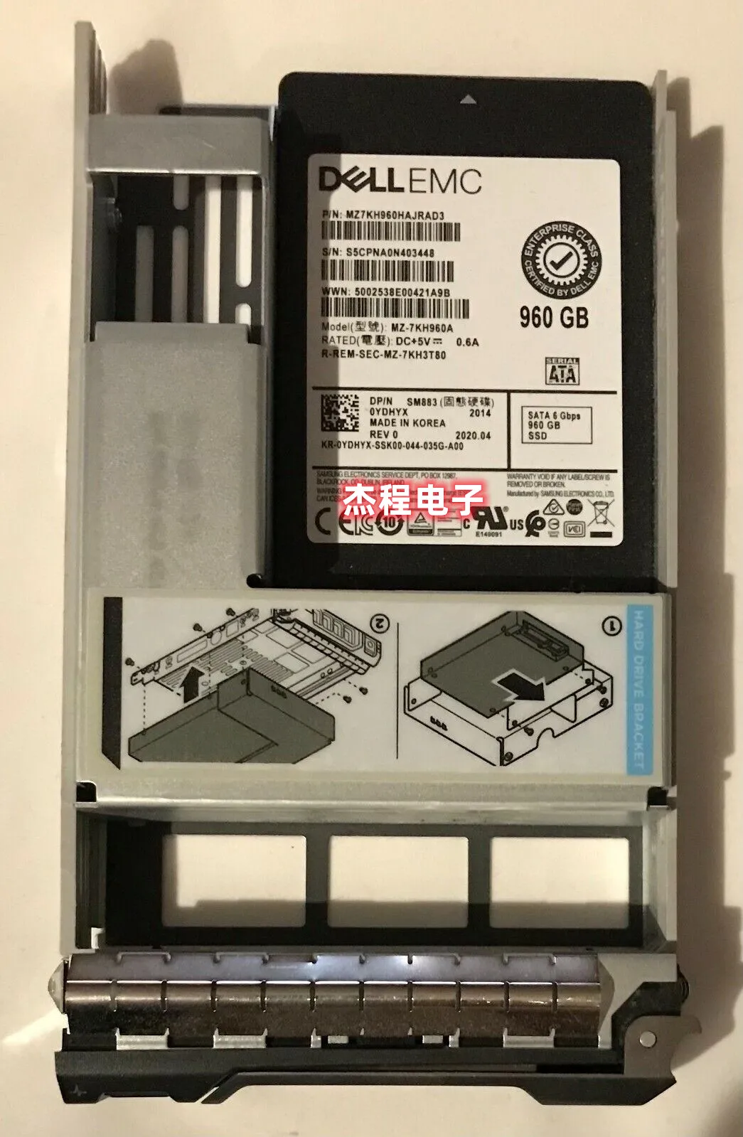 2.5 345-BDFM YDHYX X31G3 HY1F8 9W8C4 X7K8W DELL 960G SATA 6G 512e MU SSD