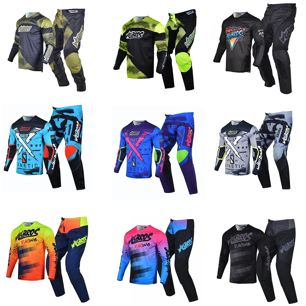 

Willbros Motocross Offroad MX Jersey and Pants Combo Riding Dirt Bike Downhill Racing Adult Gear Set