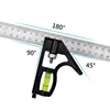 300mm Square Right Angle Ruler Protractor Adjustable Woodworking Tools Angle Ruler Measuring Tools Combination Spirit Level 4