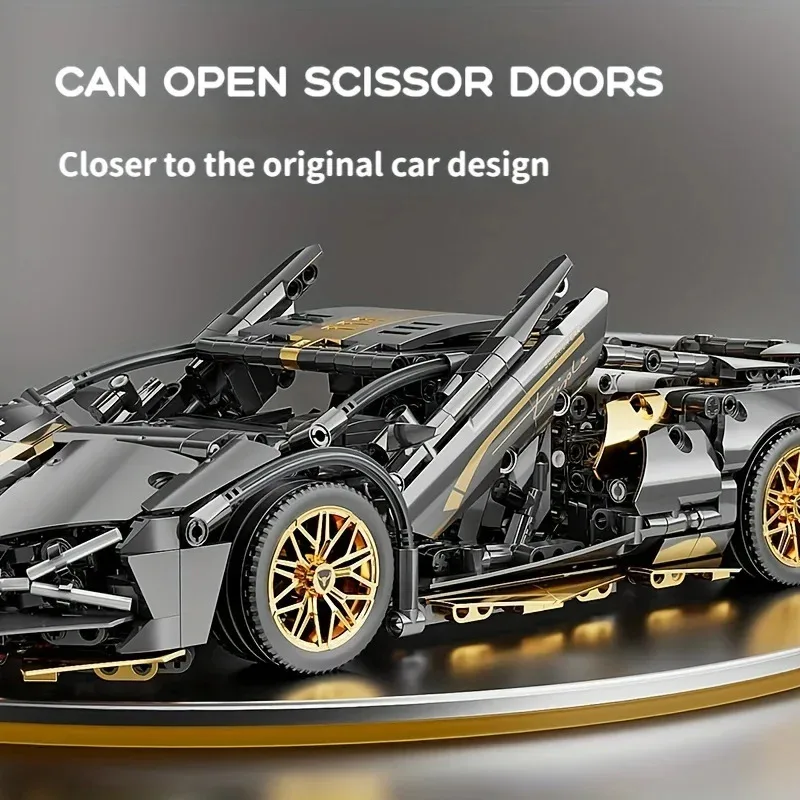 Blocco Tecnico Lamborghinis Svj Super Car Blocks Brick Motor Power Drive 2.4G Radio Rc Car Kit Compatibile Lego