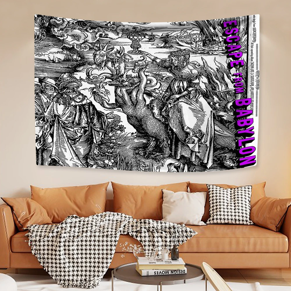 Tapestry Decorations Suicideboys Kill Yourself Tapestry Wall Hanging Rapper Home Decor Aesthetic Dorm Background Teen Room Decoration Concert Banner