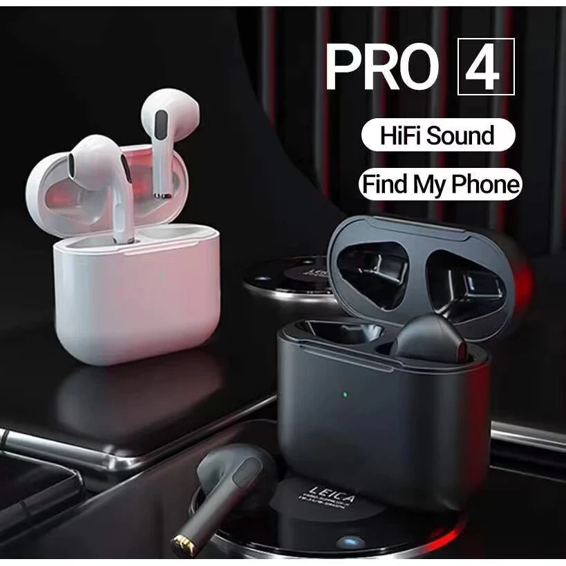 Pro 4 TWS Wireless Headphones Earphone Bluetooth-compatible 5.3 Waterproof Headset with Mic for Xiaomi iPhone Pro4 Earbuds Game 2