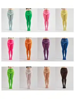 Un paio di leggings da donna color dopamina, collant sottili ad alta elasticità alla moda sexy, dimagrimento di grandi dimensioni, multicolore opzionale 1