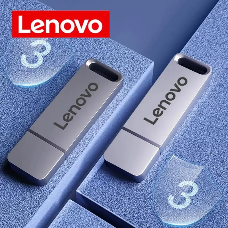 Lenovo Pen Drive 2TB High Speed Flash Memory Metal Pendrive 1TB Flash Drive 512GB USB 3.1 Memory Storage Device U Disk for PC