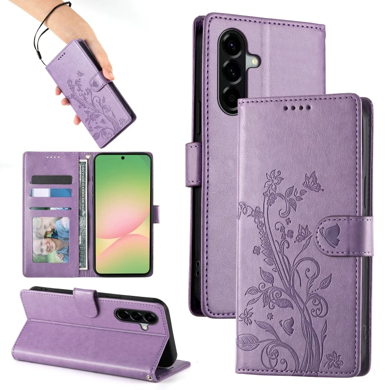 Luxurious Leather Wallet Card Phone Case Cover