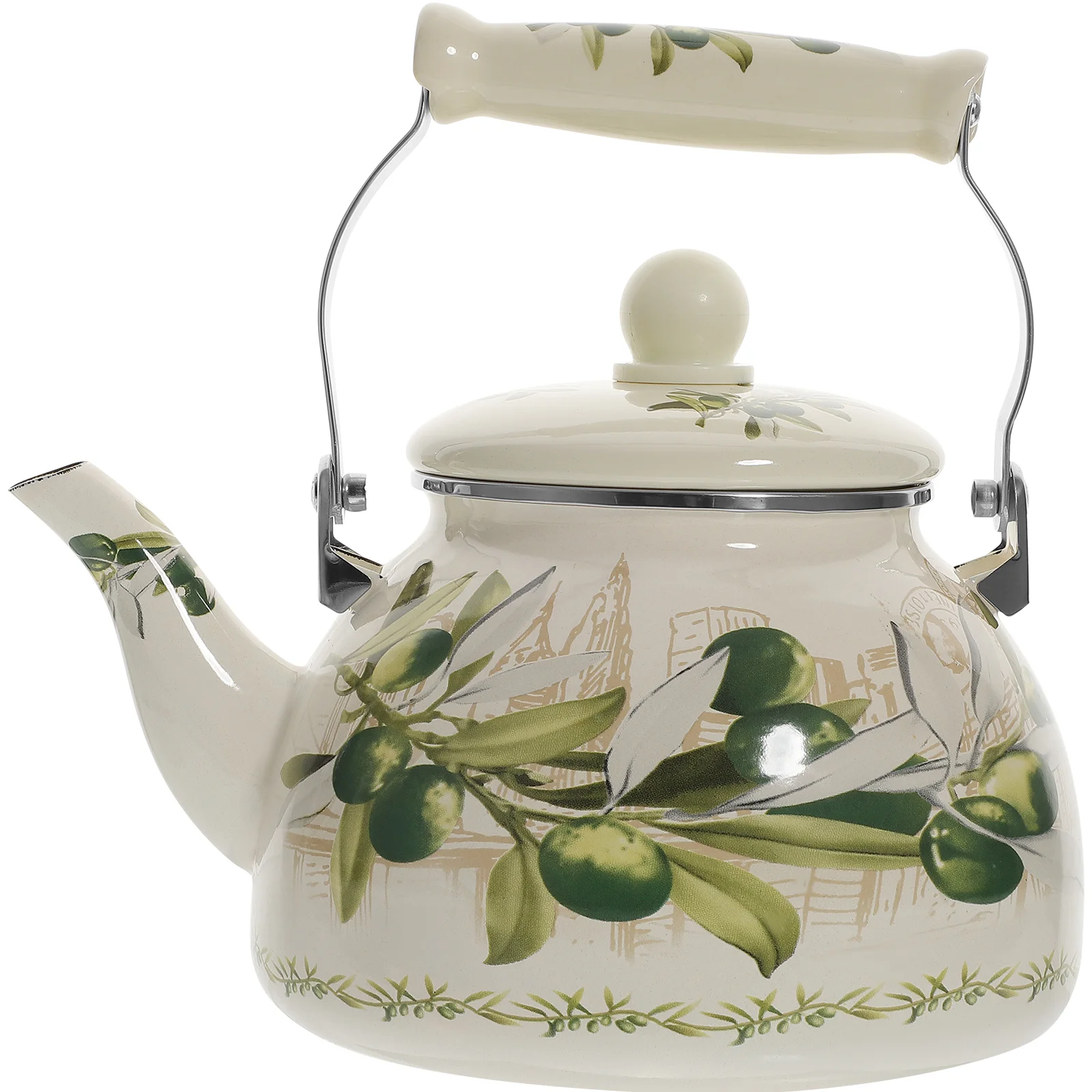 

Enamel Water Kettle Vintage Enamel Tea Kettle Tea Home Water Kettle Delicate Heating Teapot Decorative Enamel Teapot(2.8L)