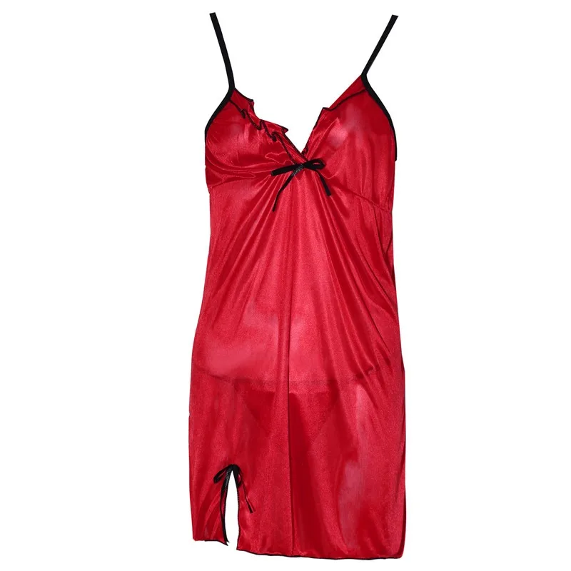 Women Sexy Sleepwear Lace Silk Satin Night Dress Sleeveless Nighties V-neck Nightgown Plus Size Nightwear women lingerie women lingerie set women nightgowns women nightdresses sleeping dress