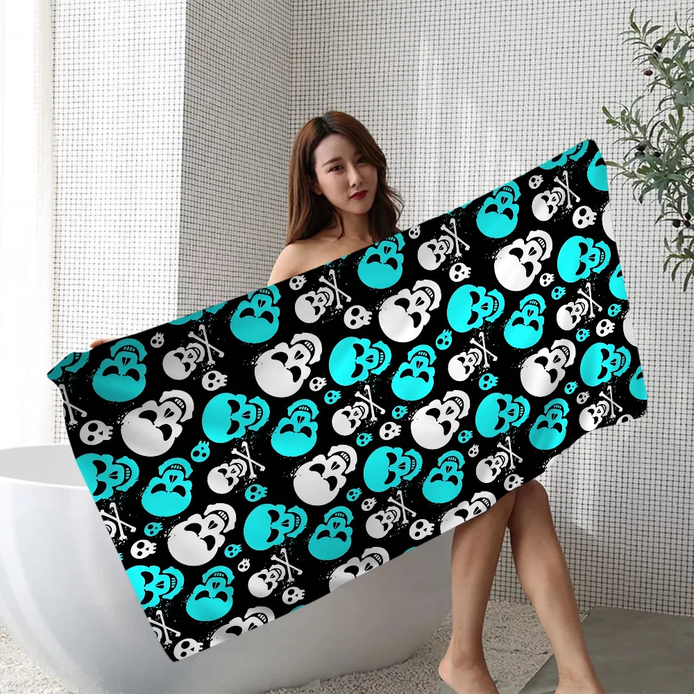 Gothic Horror Skull Death Towel Microfiber Beach Towel Absorbent Quick dry Soft Yoga Swimming Resort Mountain Climbing Towel 5