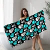 Gothic Horror Skull Death Towel Microfiber Beach Towel Absorbent Quick dry Soft Yoga Swimming Resort Mountain Climbing Towel 5