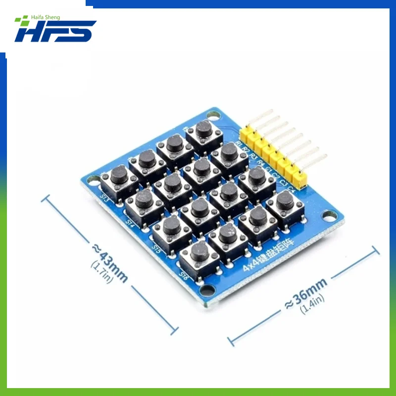 4x4 Matrix 16 Keypad Keyboard Module 16 Button Mcu for Arduino - buy at ...