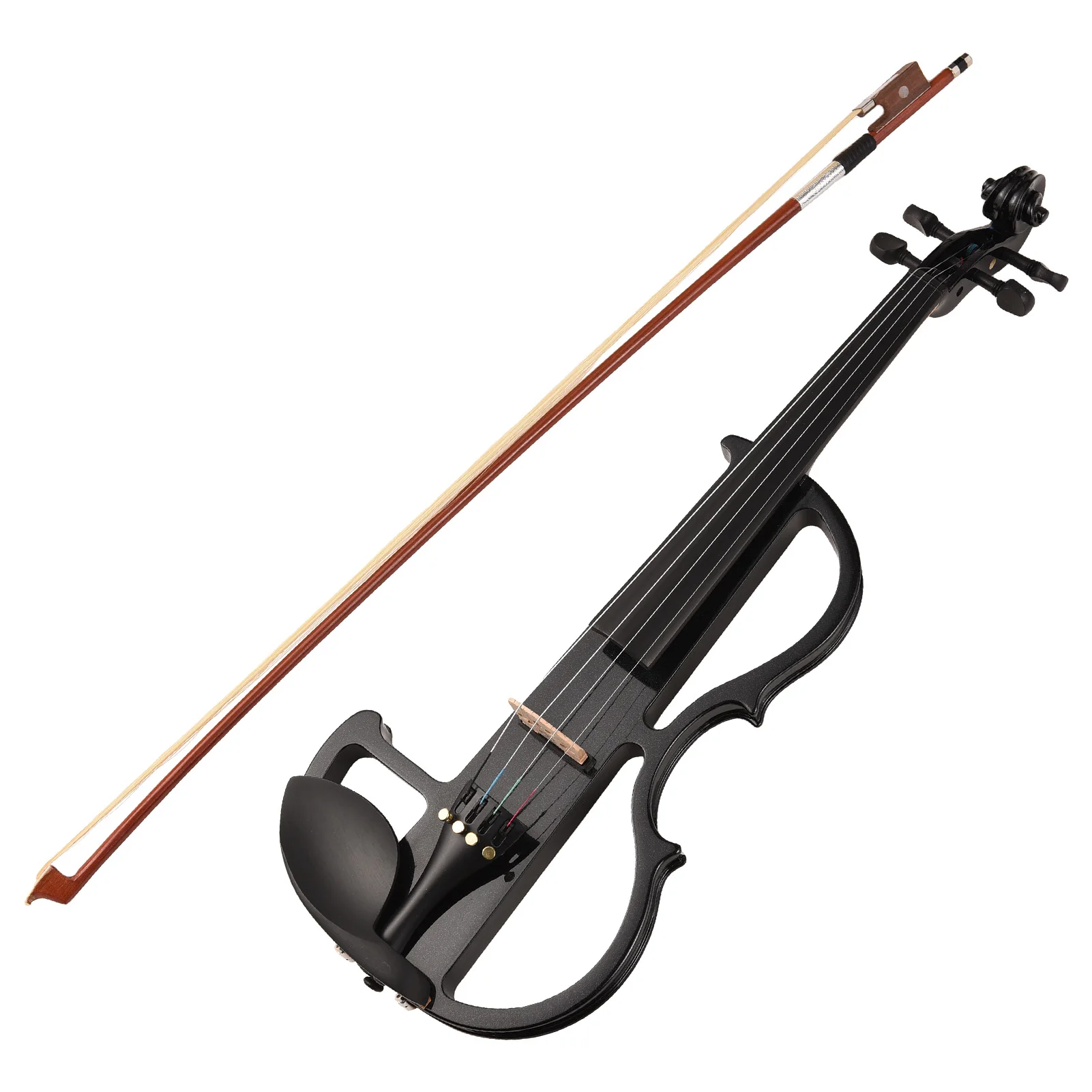 4/4 Violin Full Size Set Professional Silent Electric Violin for Beginner Student School Learners Electric with Hard Case
