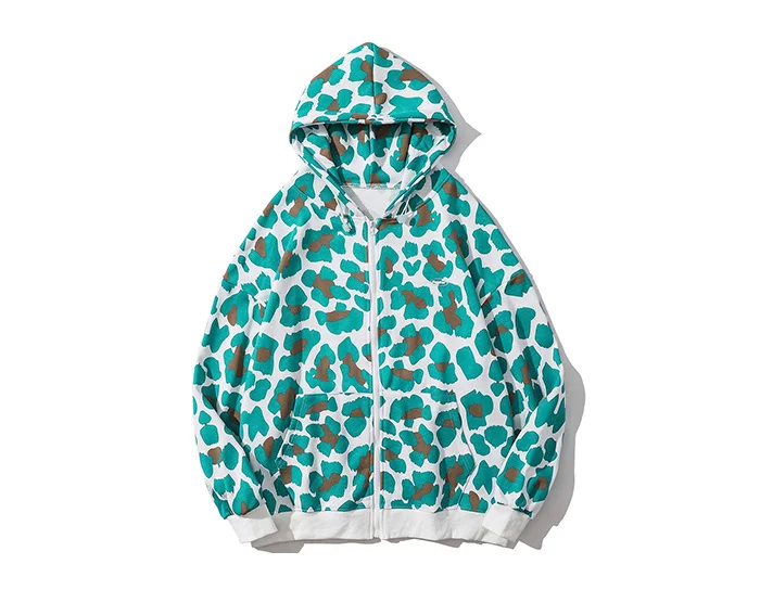 winter jackets for men Zip Leopard Up Hoodies Coat Jacket Men Women Streetwear 2022 Winter Oversize Poleron Casual Top Spot Wool Fashion Clothes berghaus fleece