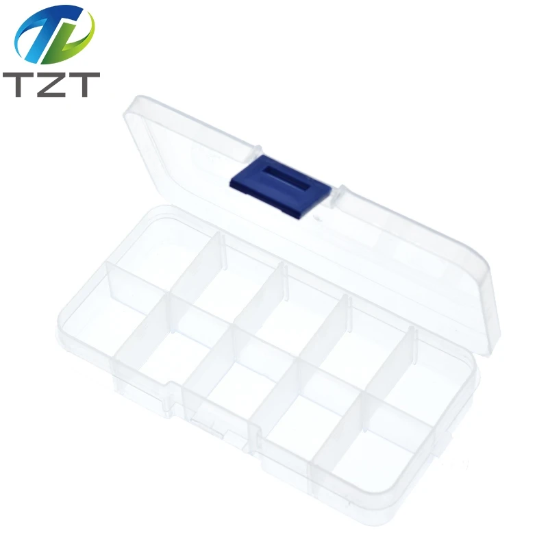 Transparent Plastic Small Box Kit with 10 Removable Grids