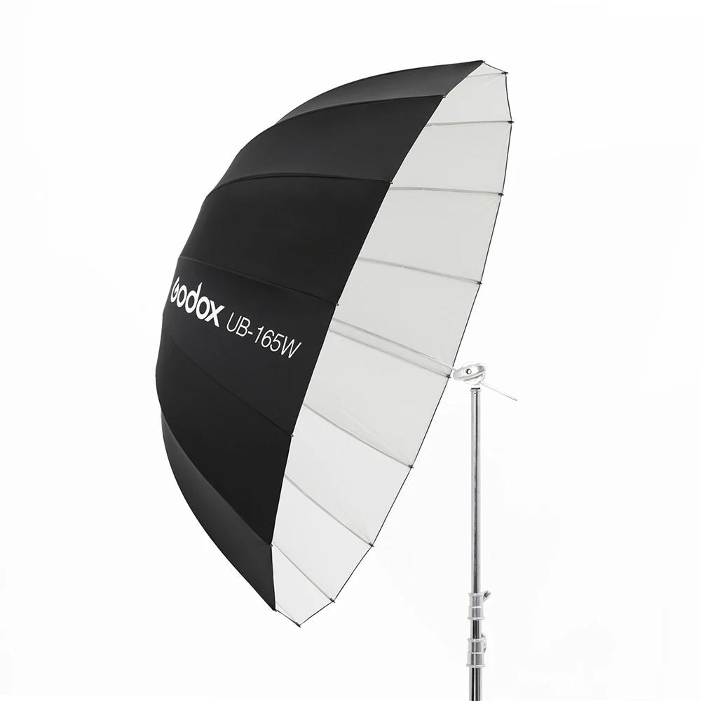 고독스 UB-165W 165cm 파라볼릭 블랙 화이트/실버 반사 우산 스튜디오 조명 우산 디퓨저 커버 천 포함