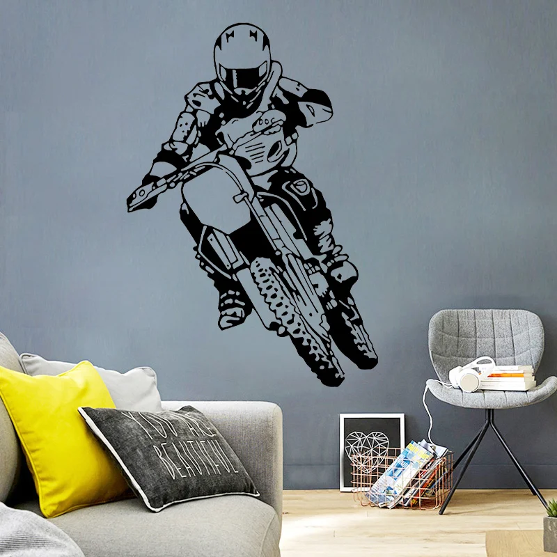 Autiocollant mural Moto cross